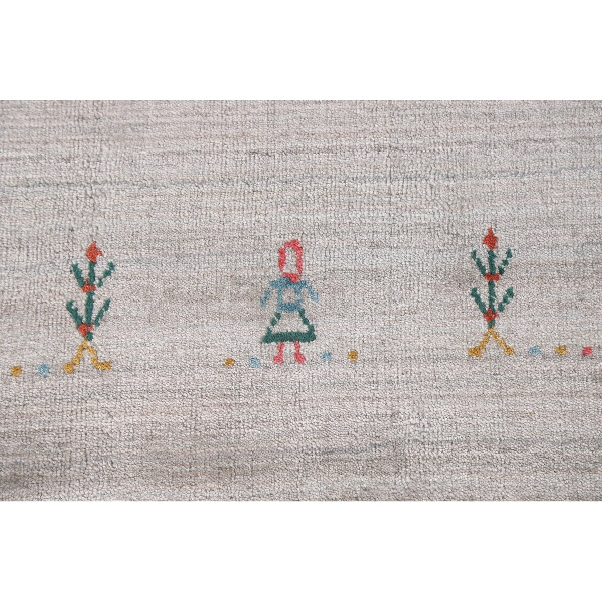 Indian Gabbeh Rug Handmade Wool Carpet - 9'1"x 11'11"