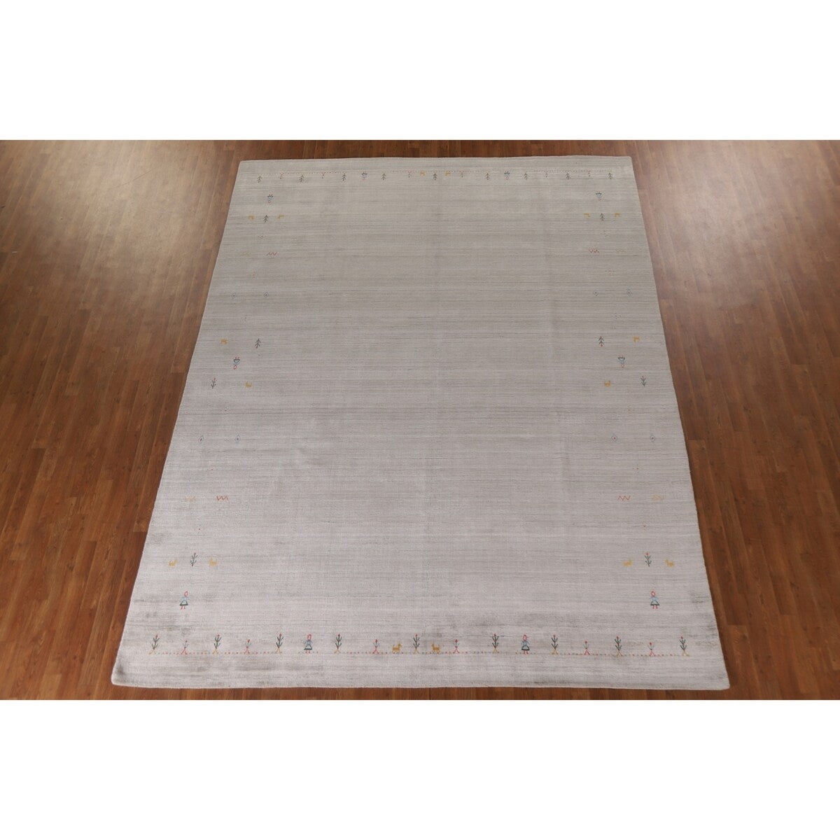 Indian Gabbeh Rug Handmade Wool Carpet - 9'1"x 11'11"