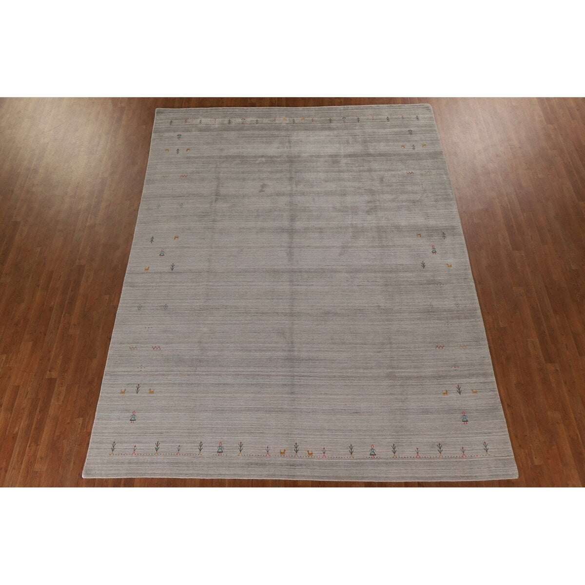 Indian Gabbeh Rug Handmade Wool Carpet - 9'1"x 11'11"