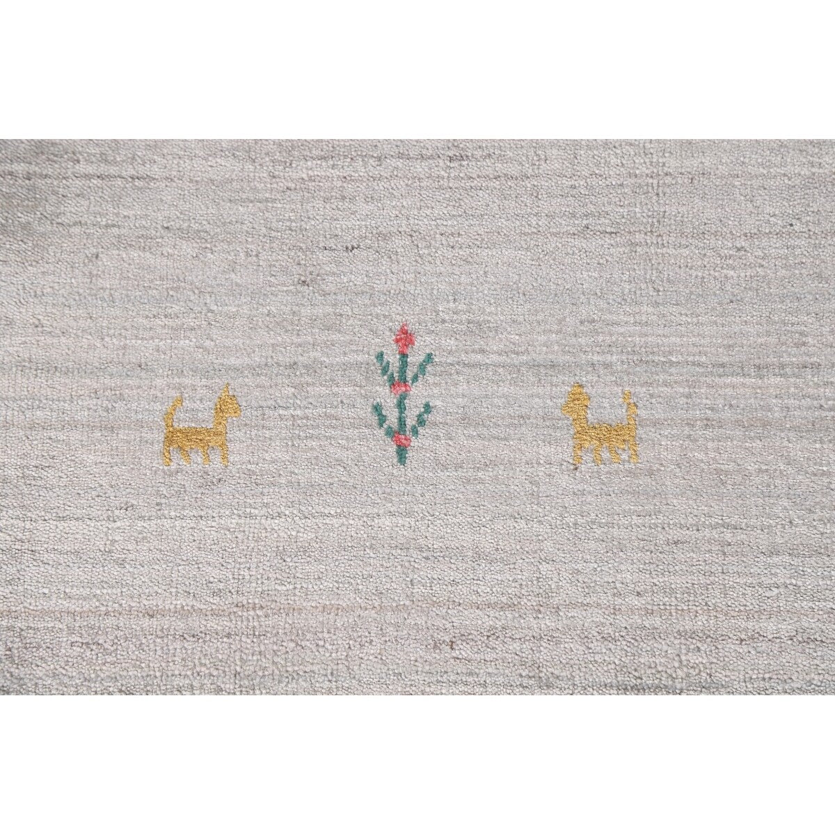 Indian Gabbeh Rug Handmade Wool Carpet - 9'1"x 11'11"