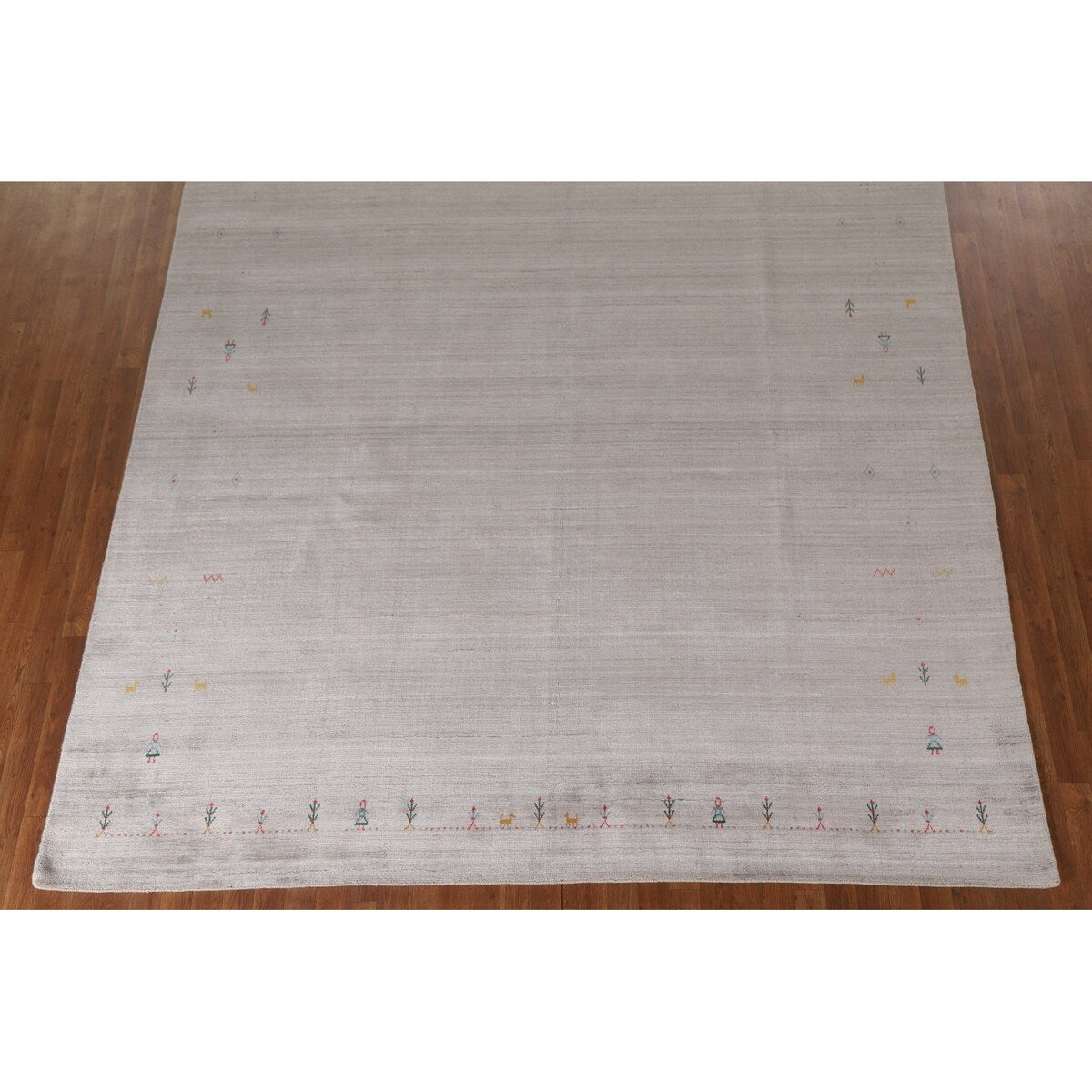 Indian Gabbeh Rug Handmade Wool Carpet - 9'1"x 11'11"