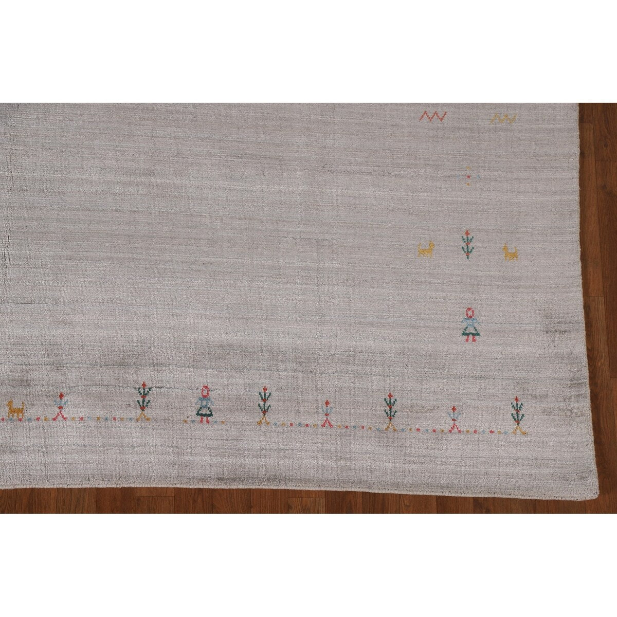 Indian Gabbeh Rug Handmade Wool Carpet - 9'1"x 11'11"