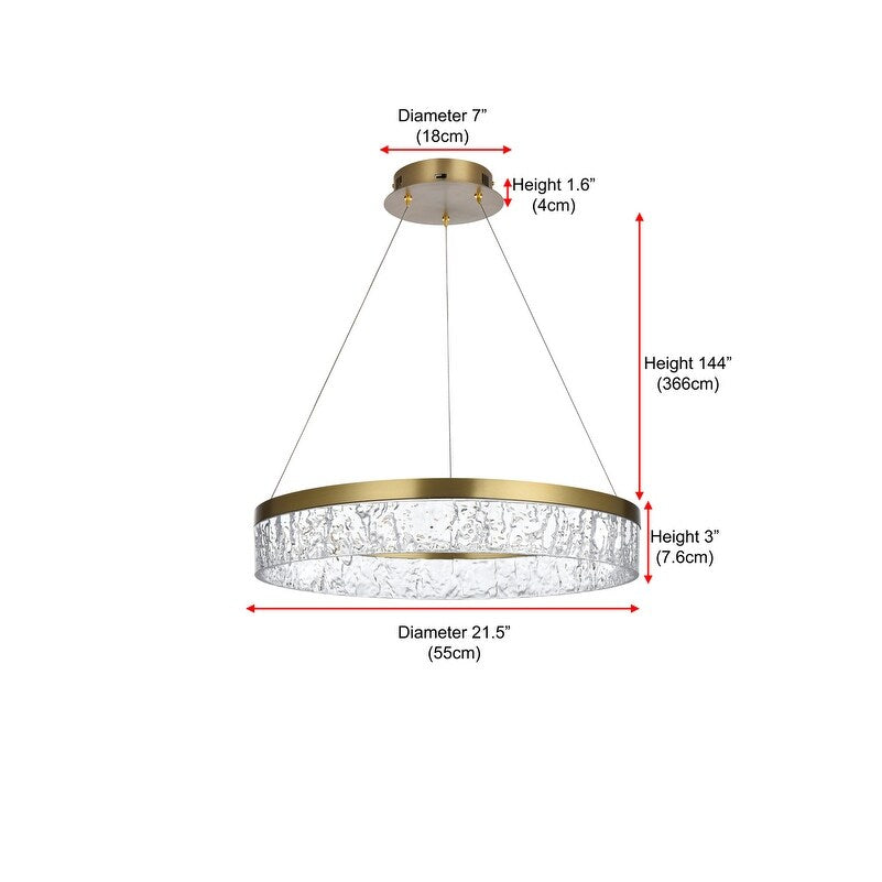 Indigo Home 22 inch Adjustable LED chandelier