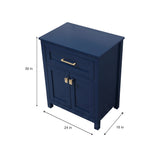 Indigo Home 24 Inch Bathroom Storage Freestanding Cabinet