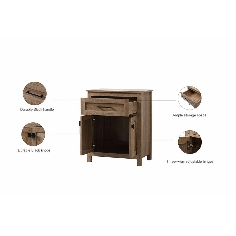 Indigo Home 24 Inch Bathroom Storage Freestanding Cabinet