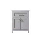 Indigo Home 24 Inch Bathroom Storage Freestanding Cabinet