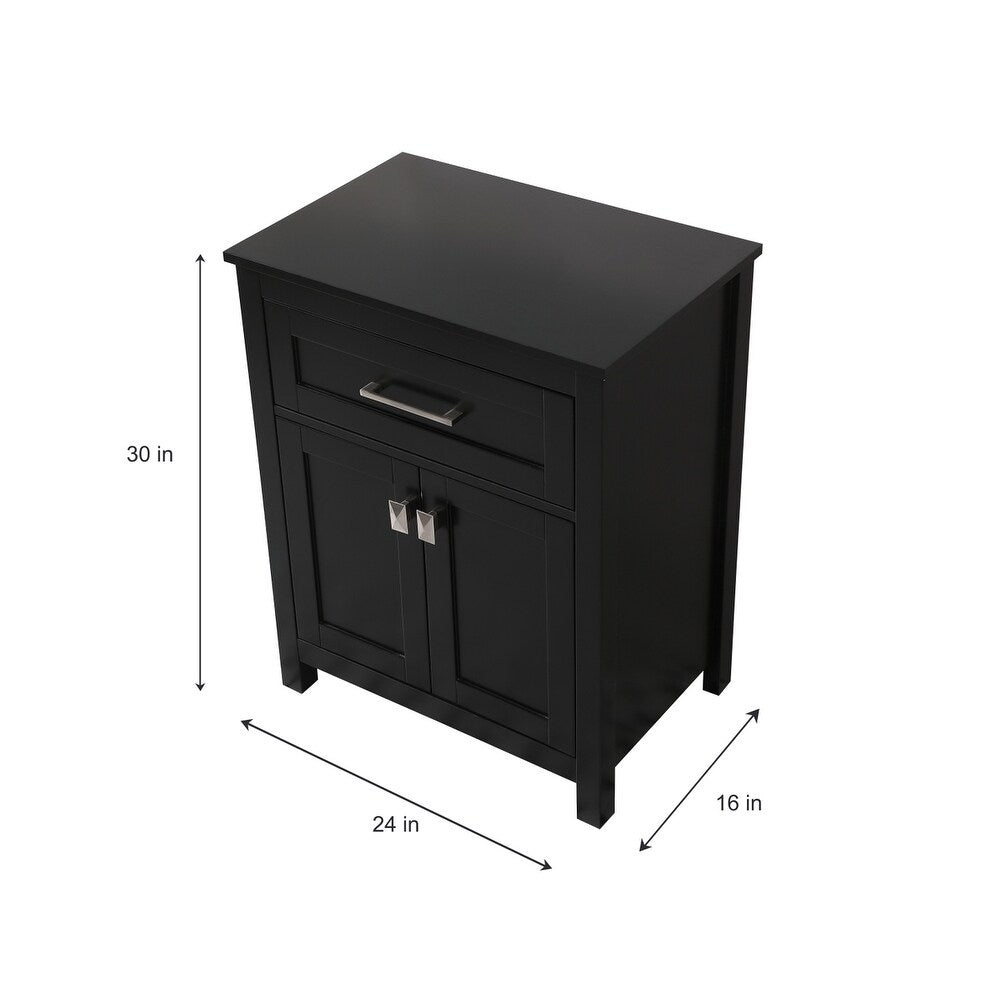 Indigo Home 24 Inch Bathroom Storage Freestanding Cabinet