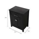 Indigo Home 24 Inch Bathroom Storage Freestanding Cabinet