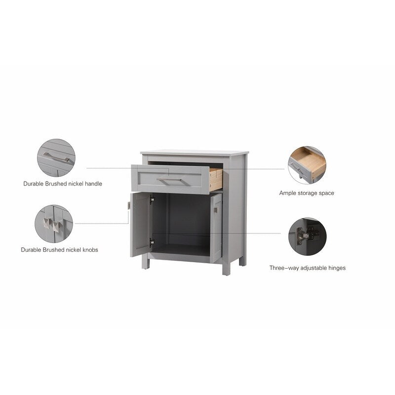 Indigo Home 24 Inch Bathroom Storage Freestanding Cabinet
