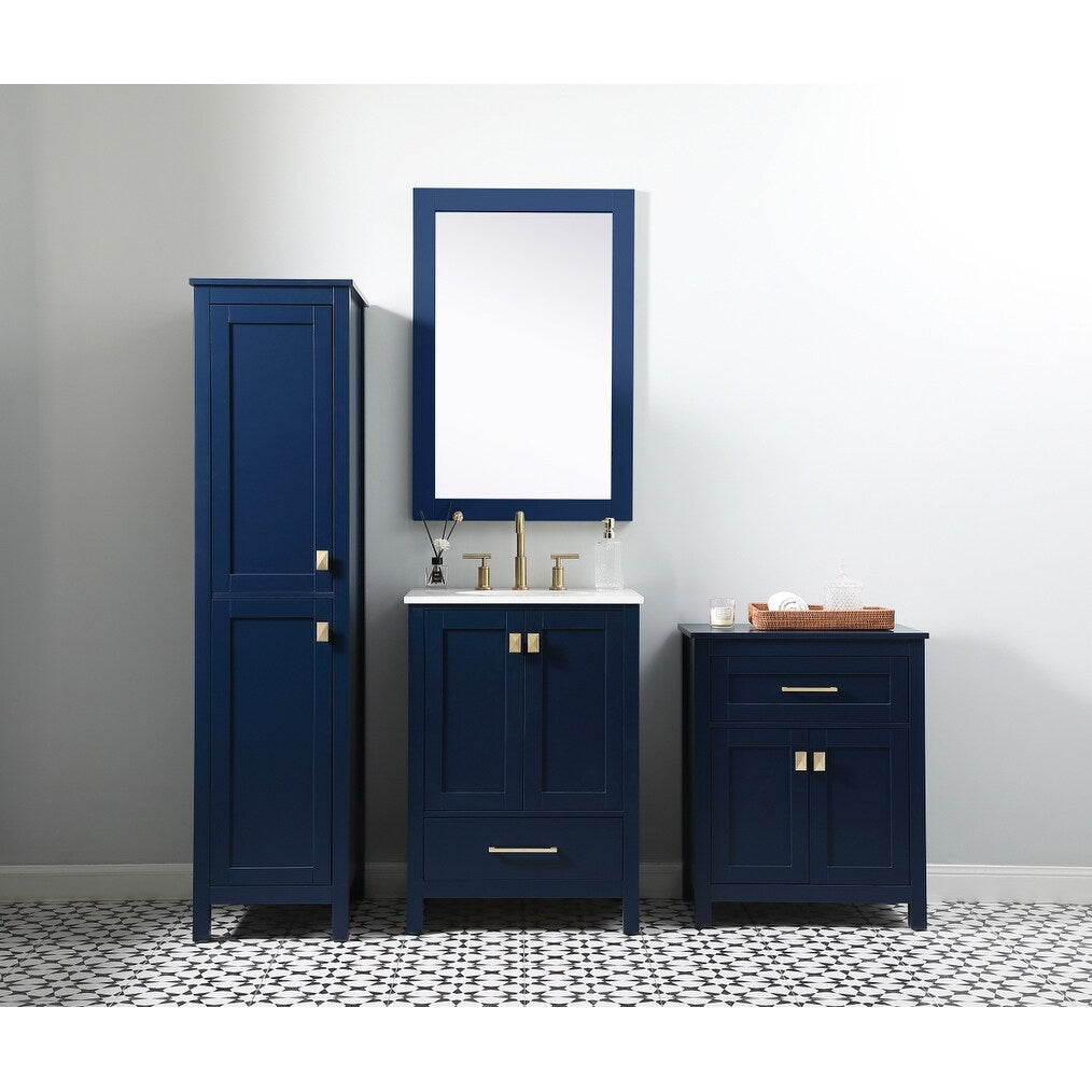 Indigo Home 24 Inch Bathroom Storage Freestanding Cabinet