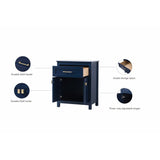 Indigo Home 24 Inch Bathroom Storage Freestanding Cabinet