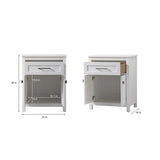Indigo Home 24 Inch Bathroom Storage Freestanding Cabinet