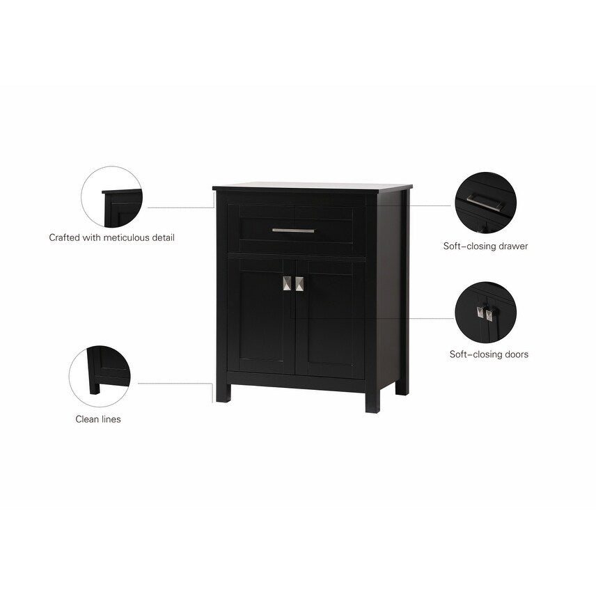 Indigo Home 24 Inch Bathroom Storage Freestanding Cabinet