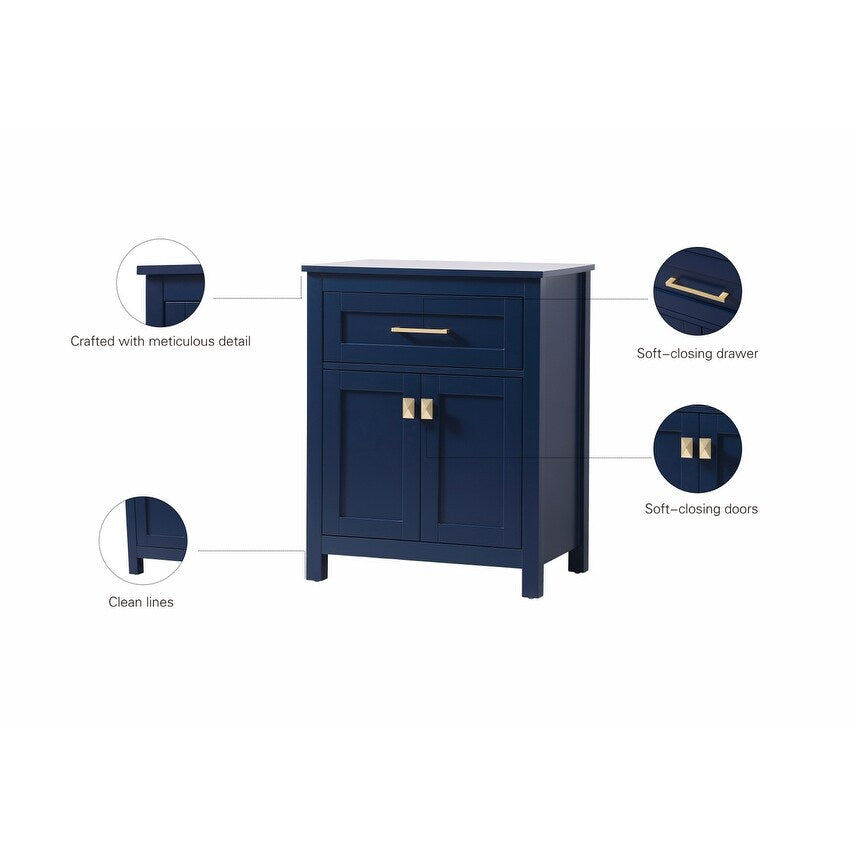 Indigo Home 24 Inch Bathroom Storage Freestanding Cabinet