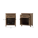 Indigo Home 24 Inch Bathroom Storage Freestanding Cabinet