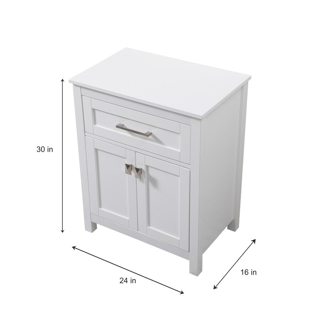 Indigo Home 24 Inch Bathroom Storage Freestanding Cabinet