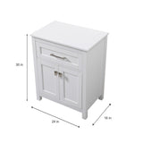 Indigo Home 24 Inch Bathroom Storage Freestanding Cabinet