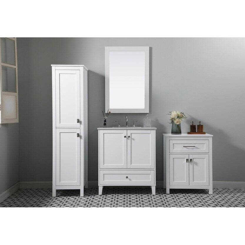 Indigo Home 24 Inch Bathroom Storage Freestanding Cabinet