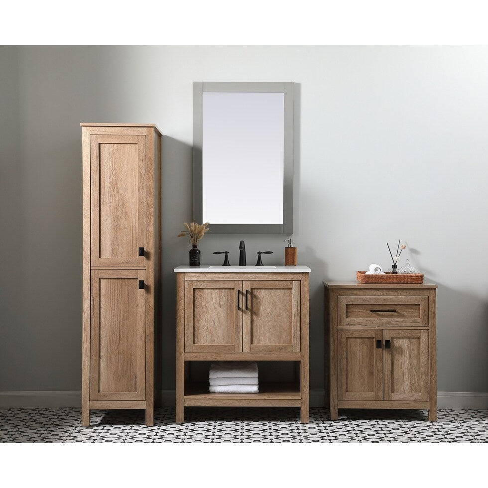Indigo Home 24 Inch Bathroom Storage Freestanding Cabinet