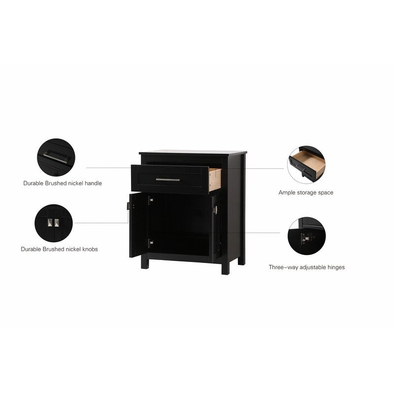Indigo Home 24 Inch Bathroom Storage Freestanding Cabinet