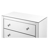 Indigo Home 3 Drawers Dresser 32 x16 x 32 in. in Clear Mirror
