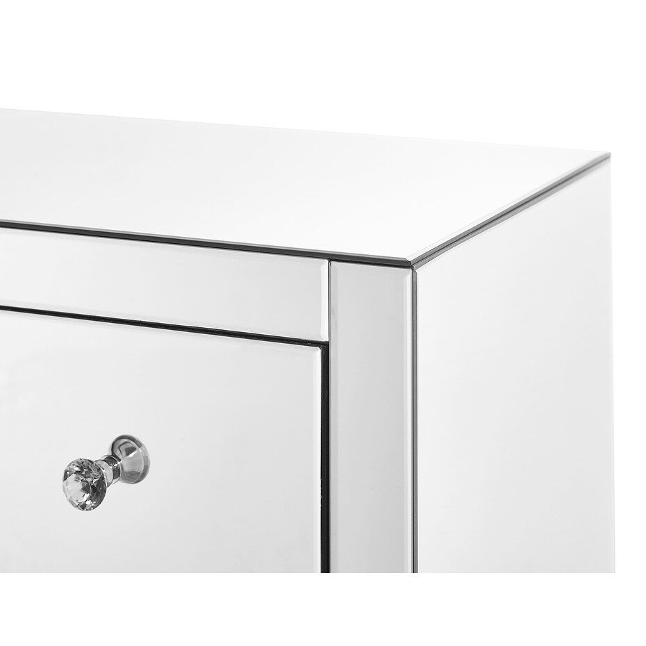 Indigo Home 3 Drawers Dresser 32 x16 x 32 in. in Clear Mirror