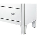 Indigo Home 3 Drawers Dresser 32 x16 x 32 in. in Clear Mirror