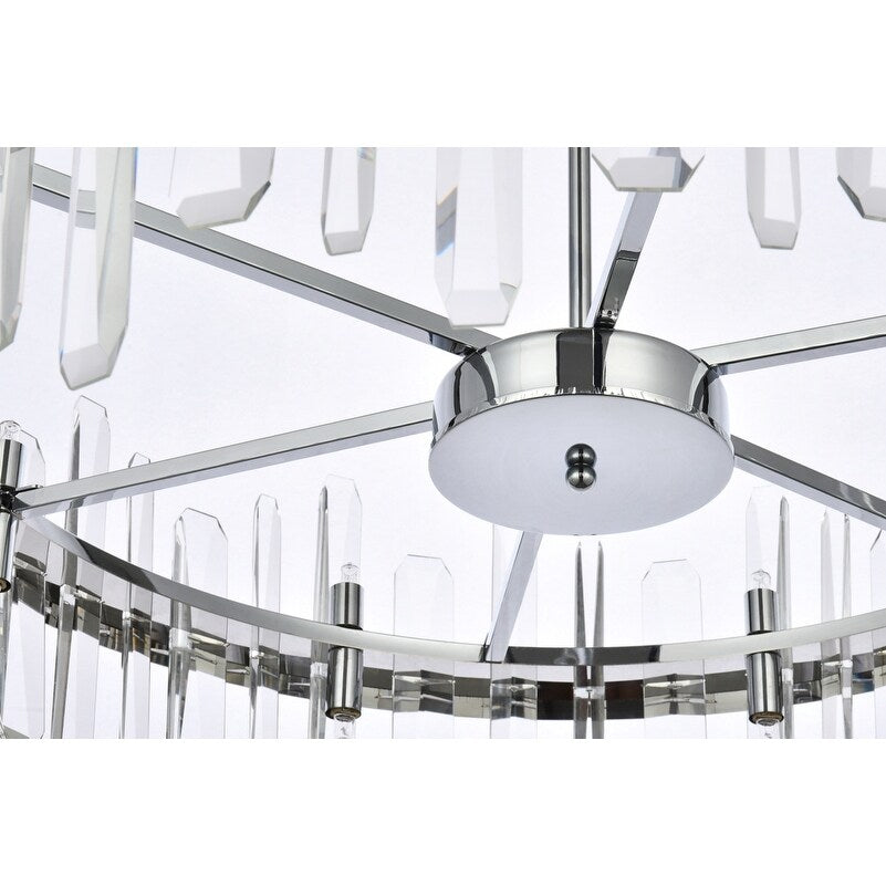 Indigo Home 32 inch crystal round chandelier