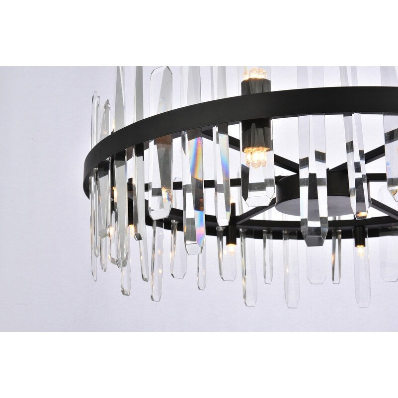 Indigo Home 32 inch crystal round chandelier