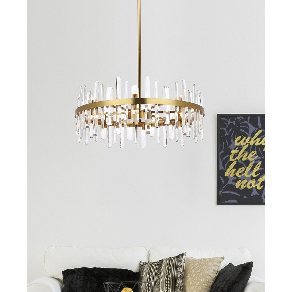Indigo Home 32 inch crystal round chandelier