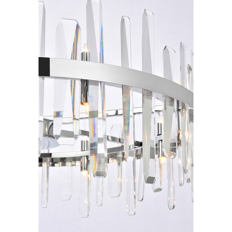 Indigo Home 32 inch crystal round chandelier