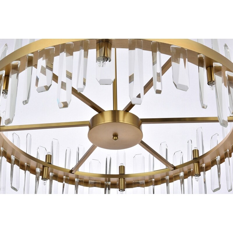 Indigo Home 32 inch crystal round chandelier