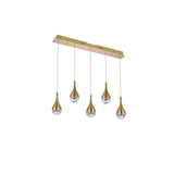 Indigo Home 34 inch LED pendant in satin gold