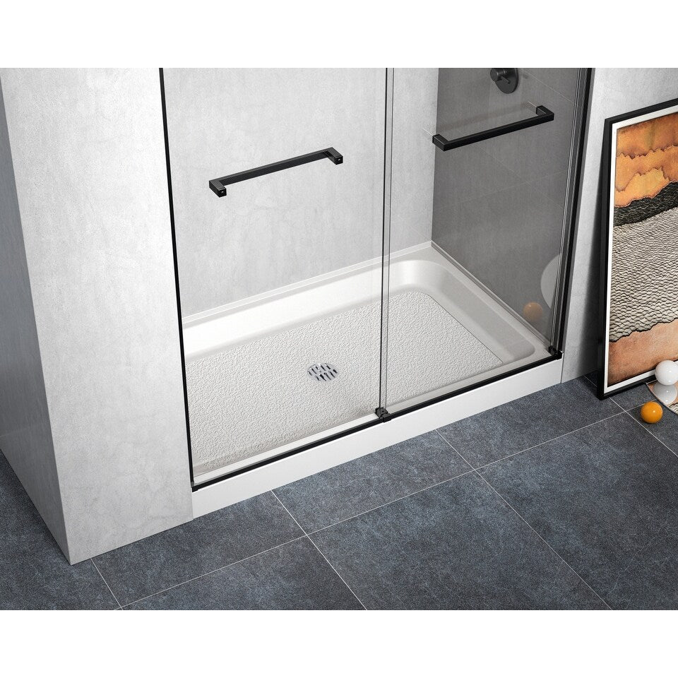 Indigo Home 60x36 inch Single Threshold Shower Tray Center Drain in White