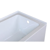 Indigo Home Alcove Soaking Bathtub 30x60 inch Right Drain in Glossy White