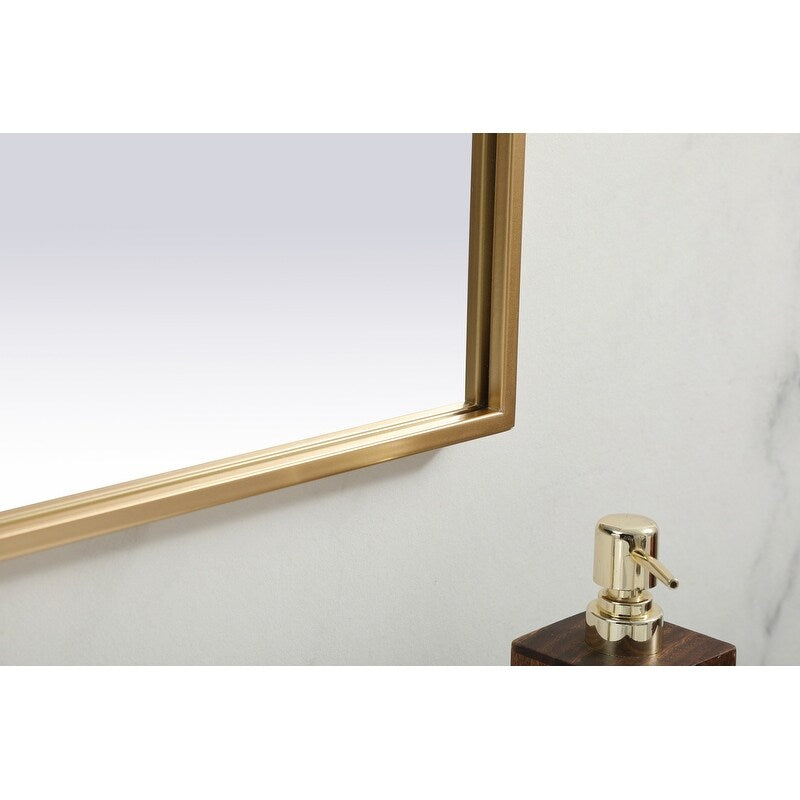 Indigo Home Metal Frame Arch Mirror 39x24 Inch