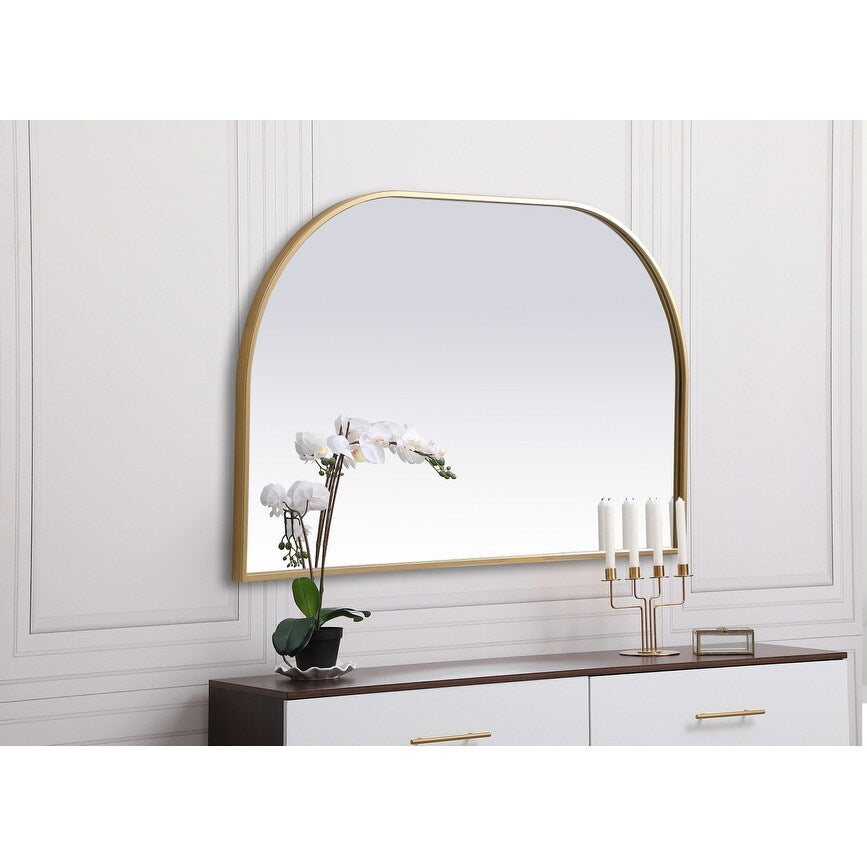 Indigo Home Metal Frame Arch Mirror 39x24 Inch