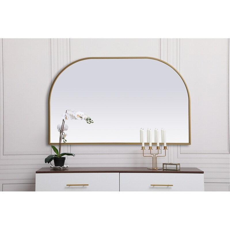 Indigo Home Metal Frame Arch Mirror 39x24 Inch