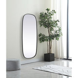 Indigo Home Metal Frame Oval Mirror 24x60 Inch
