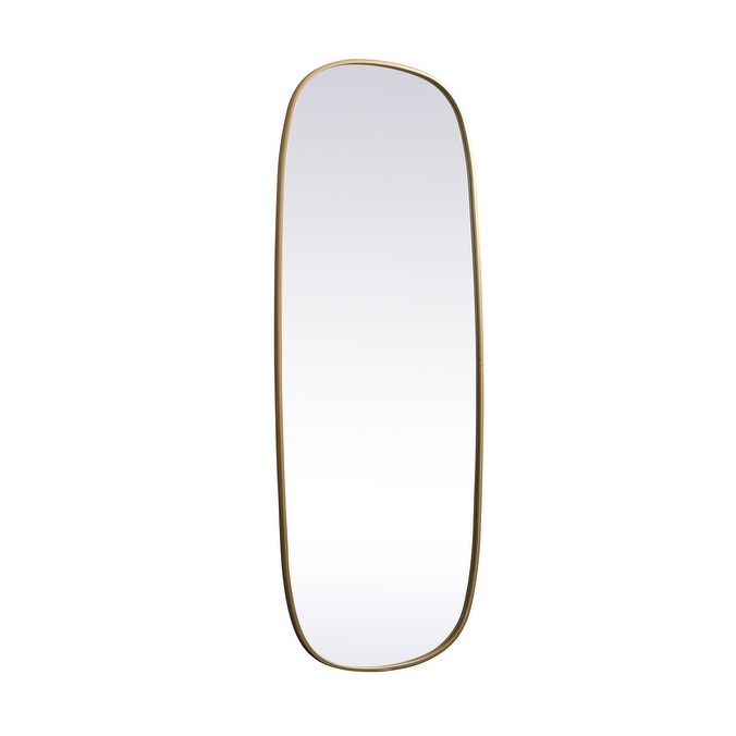 Indigo Home Metal Frame Oval Mirror 24x60 Inch