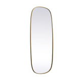 Indigo Home Metal Frame Oval Mirror 24x60 Inch