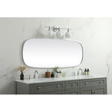 Indigo Home Metal Frame Oval Mirror 24x60 Inch
