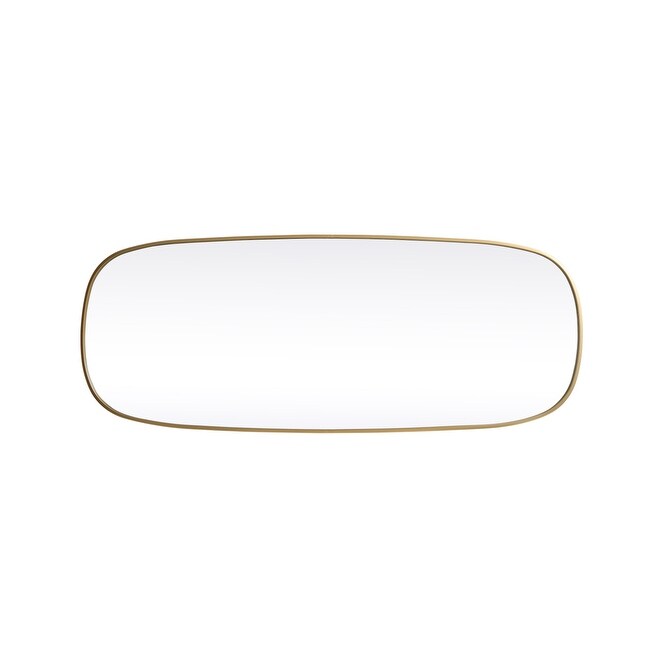 Indigo Home Metal Frame Oval Mirror 24x60 Inch