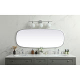 Indigo Home Metal Frame Oval Mirror 24x60 Inch