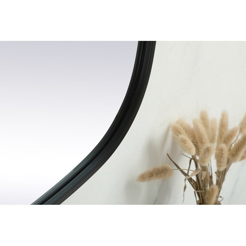 Indigo Home Metal Frame Oval Mirror 24x60 Inch