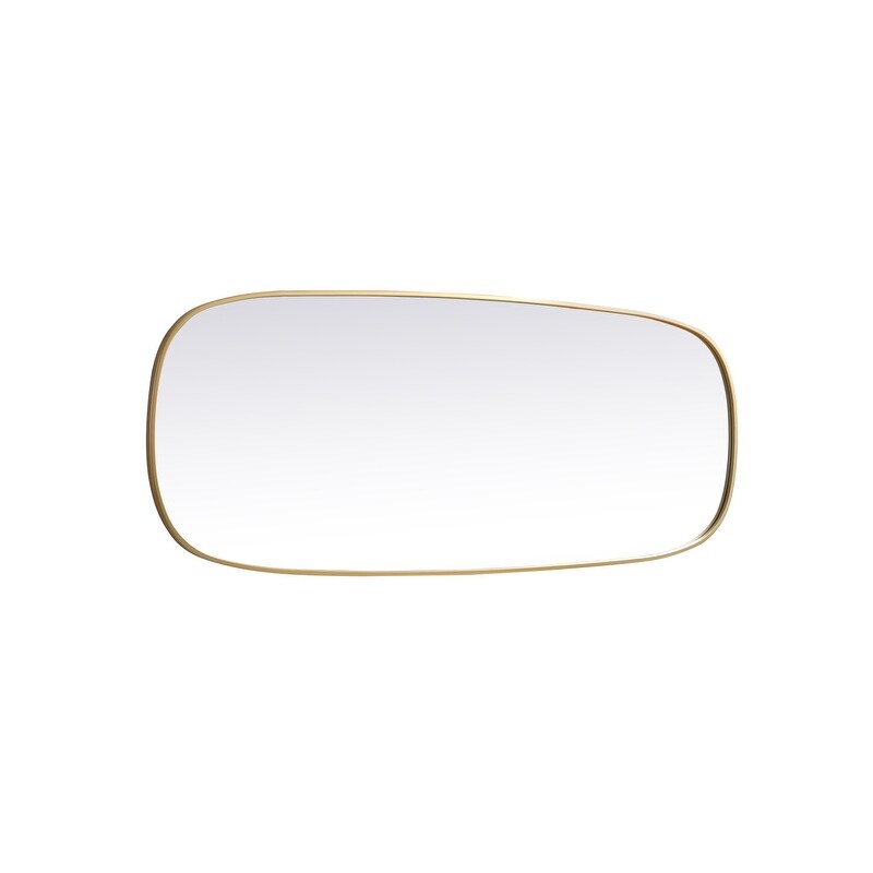 Indigo Home Metal Frame Oval Mirror 24x60 Inch
