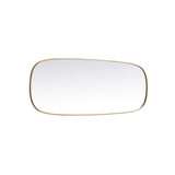 Indigo Home Metal Frame Oval Mirror 24x60 Inch