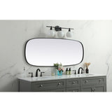 Indigo Home Metal Frame Oval Mirror 24x60 Inch