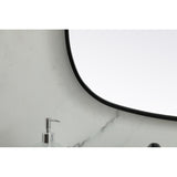 Indigo Home Metal Frame Oval Mirror 24x60 Inch
