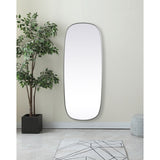 Indigo Home Metal Frame Oval Mirror 24x60 Inch